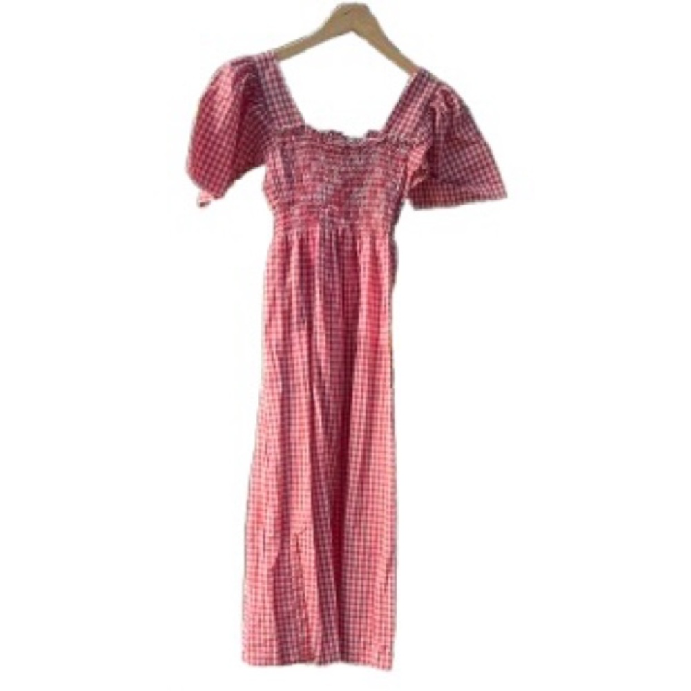 Lisa Says Gah Red Gingham Midi Dress - Picture 3 of 5